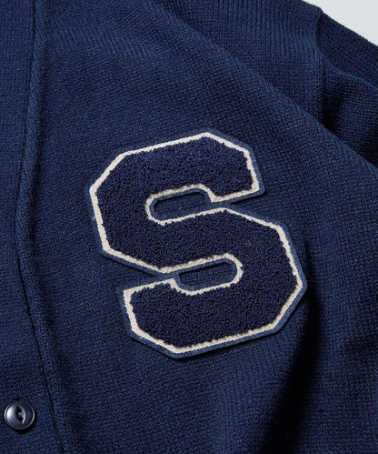 FREAK'S STORE Relaxed Fit Lettered Knit Cardigan 刺繡徽章字母針織開襟衫