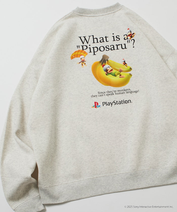 FREAK'S STORE X PlayStation Oversized Back Print Crew Neck Sweatshirt / Sarugetchu 限定聯名寬版大學T