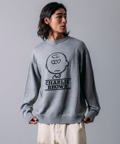FREAK'S STORE x Peanuts Jacquard Crew Neck Knit / Charlie Brown 寬鬆圓領針織衫