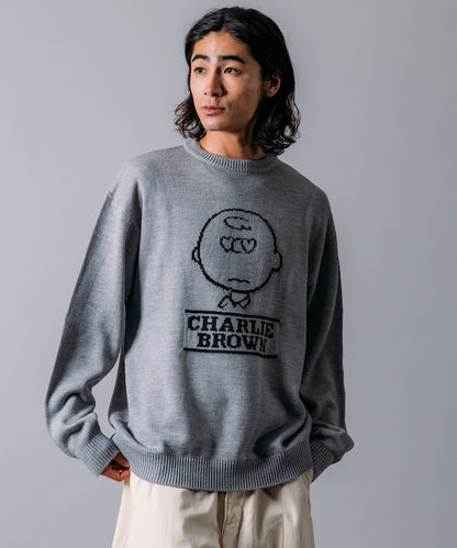 FREAK'S STORE x Peanuts Jacquard Crew Neck Knit / Charlie Brown 寬鬆圓領針織衫