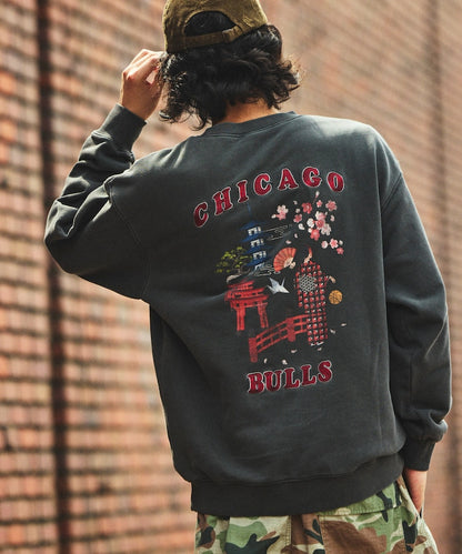 FREAK'S STORE NBA Kimono Back Print Crew Neck Sweatshirt 和服設計圖案大學T
