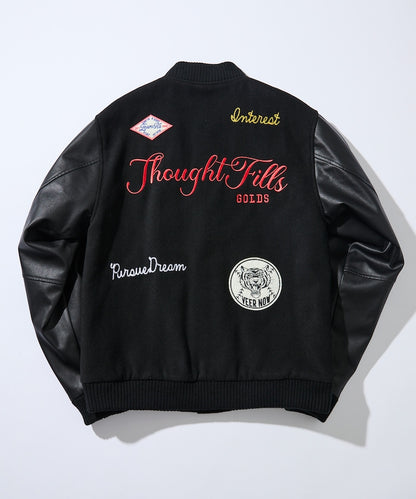 FREAK'S STORE Multi-embroidered patch stadium jacket 刺繡棒球外套