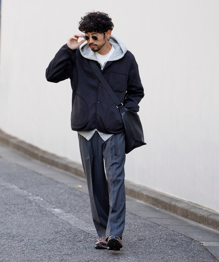 FREAK'S STORE T/R 編織腰帶休閒長褲