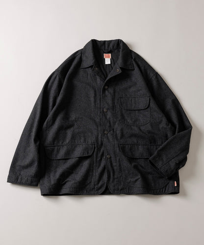 HINSON 寬鬆羊毛狩獵夾克外套