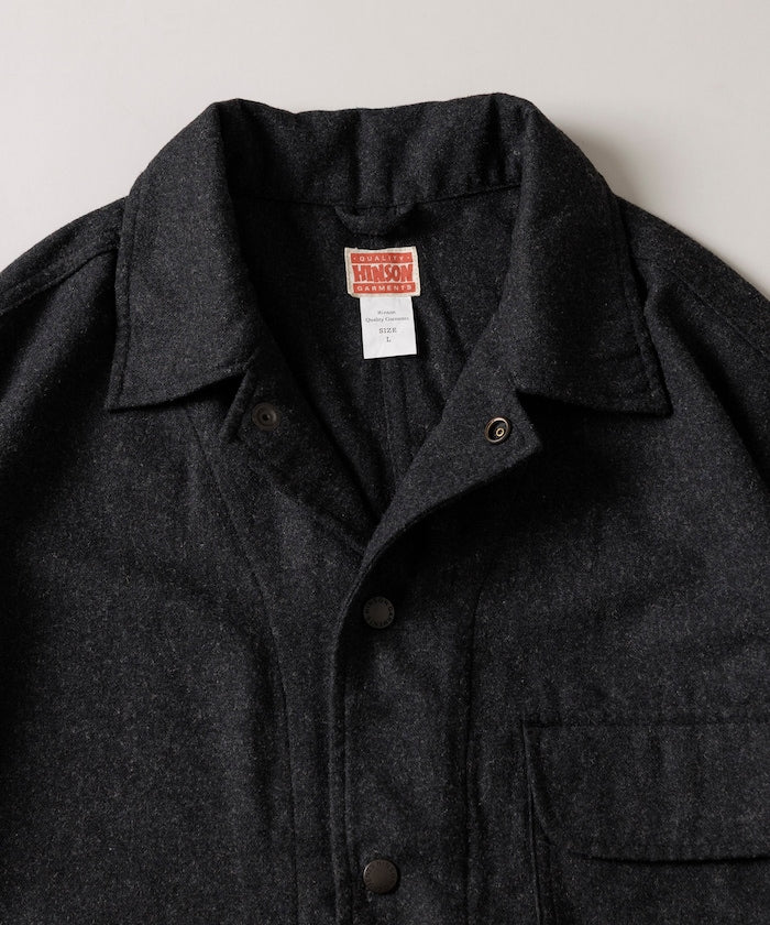 HINSON 寬鬆羊毛狩獵夾克外套