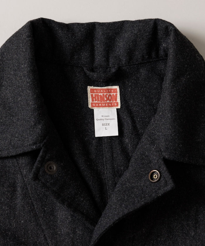 HINSON 寬鬆羊毛狩獵夾克外套