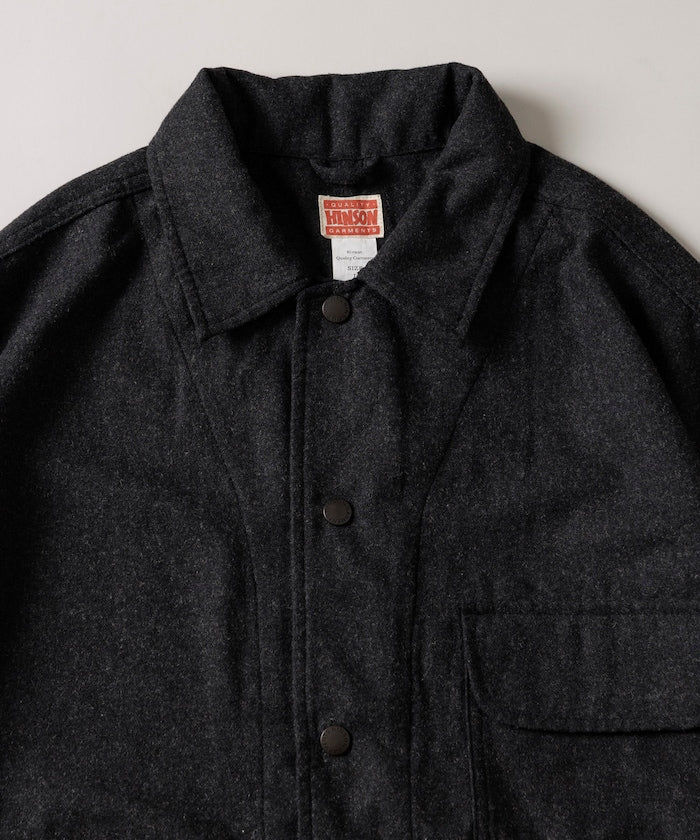 HINSON 寬鬆羊毛狩獵夾克外套
