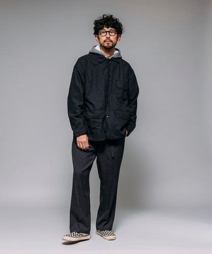 HINSON 寬鬆羊毛狩獵夾克外套