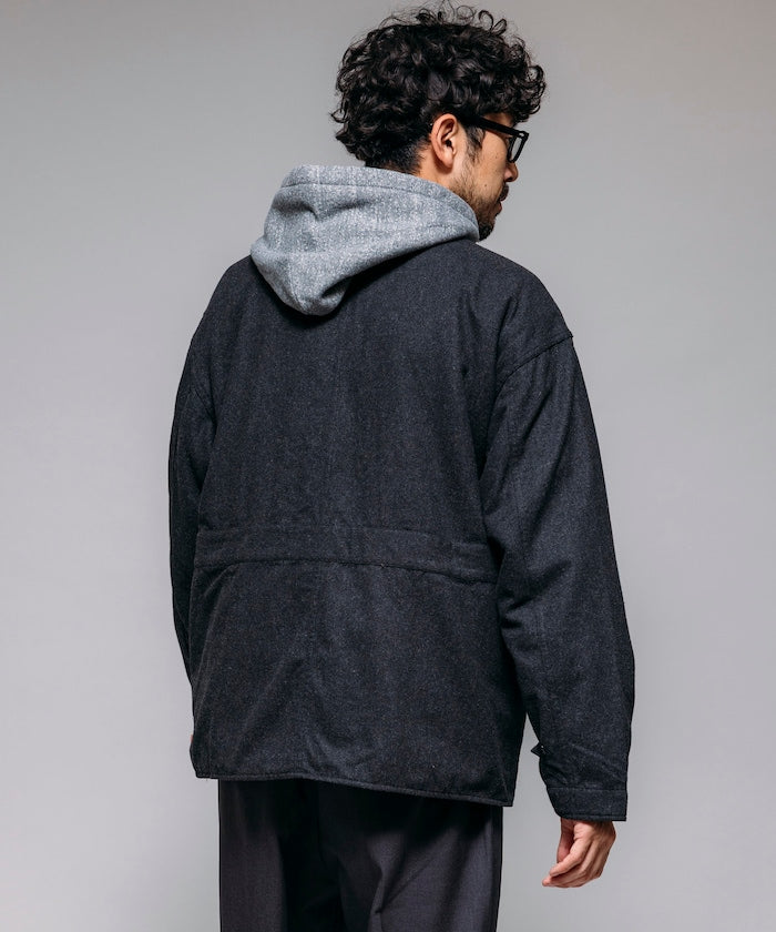 HINSON 寬鬆羊毛狩獵夾克外套