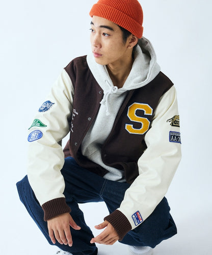 FREAK'S STORE Multi-embroidered patch stadium jacket 刺繡棒球外套