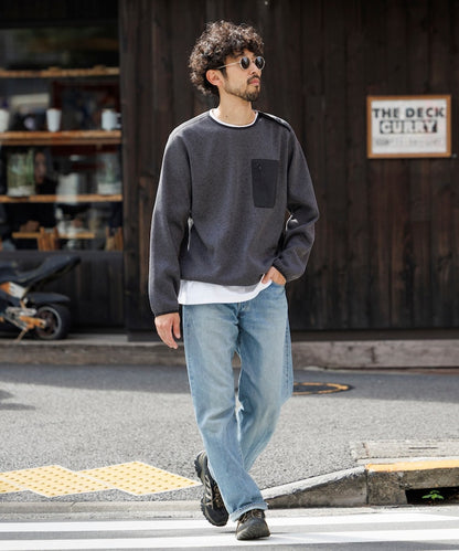 FREAK'S STORE Relaxed Fit Knit Fleece Spindle Pullover 寬鬆圓領羊毛針織衫