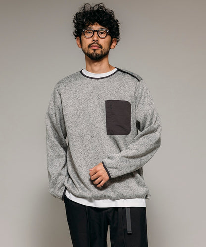 FREAK'S STORE Relaxed Fit Knit Fleece Spindle Pullover 寬鬆圓領羊毛針織衫