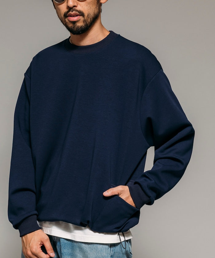 Firsthand 側邊口袋圓領抽繩大學T