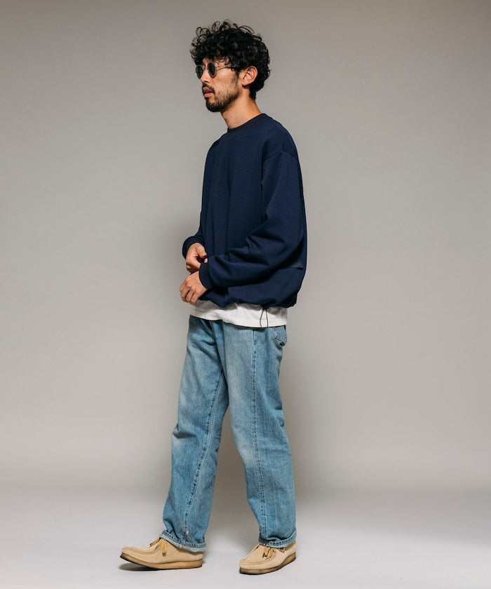 Firsthand 側邊口袋圓領抽繩大學T