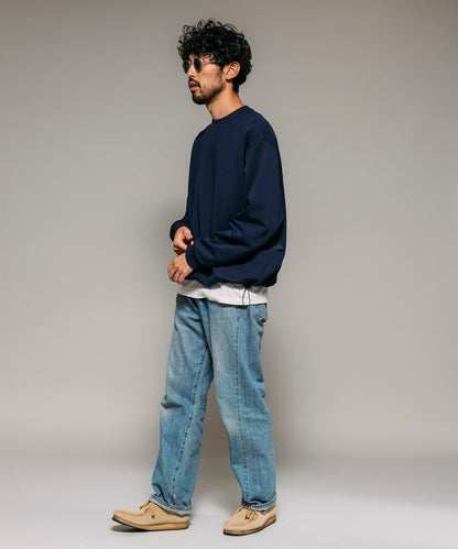 Firsthand 側邊口袋圓領抽繩大學T