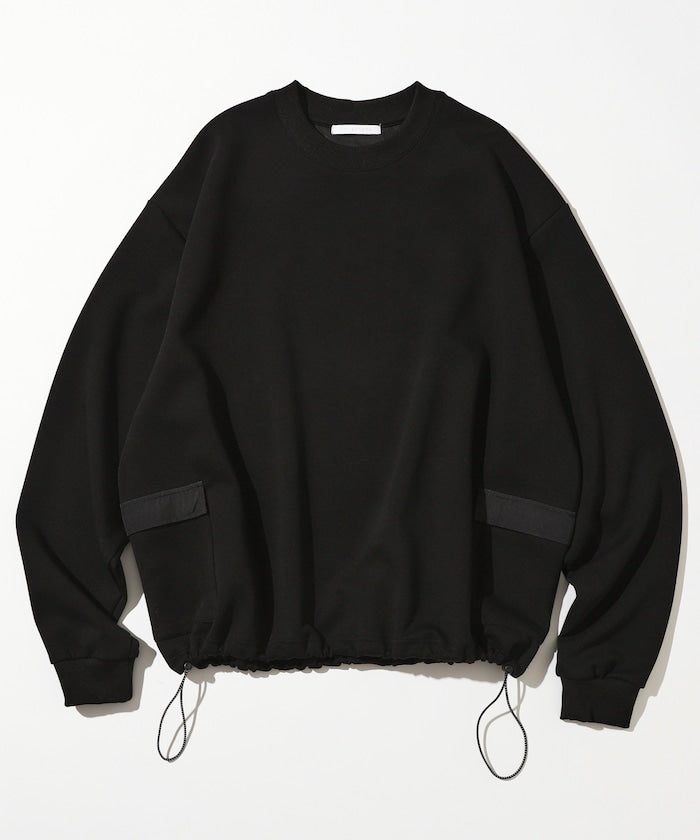 Firsthand 側邊口袋圓領抽繩大學T