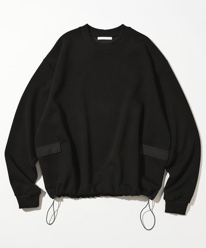 Firsthand 側邊口袋圓領抽繩大學T