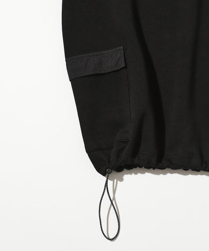 Firsthand 側邊口袋圓領抽繩大學T