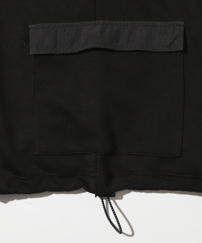 Firsthand 側邊口袋圓領抽繩大學T