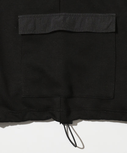 Firsthand 側邊口袋圓領抽繩大學T