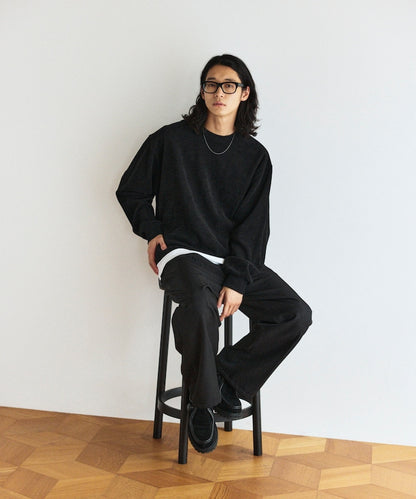 Firsthand Relaxed Fit Spindle Cutout Tops 寬版圓領大學T