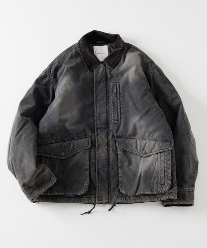 FREAK'S STORE Collar corduroy switching cotton nylon Blouson 燈芯絨領拉鍊夾克