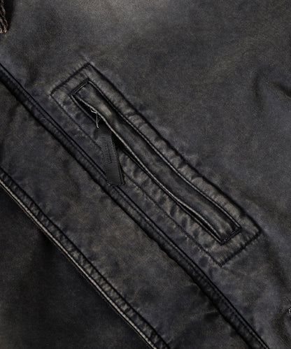 FREAK'S STORE Collar corduroy switching cotton nylon Blouson 燈芯絨領拉鍊夾克