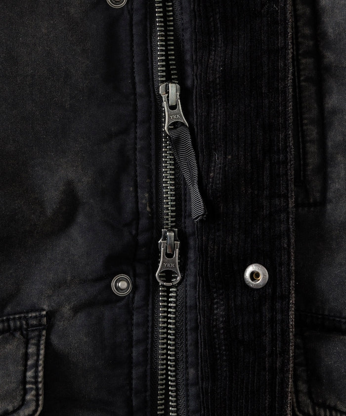 FREAK'S STORE Collar corduroy switching cotton nylon Blouson 燈芯絨領拉鍊夾克