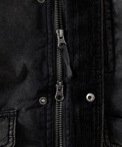 FREAK'S STORE Collar corduroy switching cotton nylon Blouson 燈芯絨領拉鍊夾克