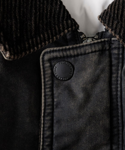 FREAK'S STORE Collar corduroy switching cotton nylon Blouson 燈芯絨領拉鍊夾克