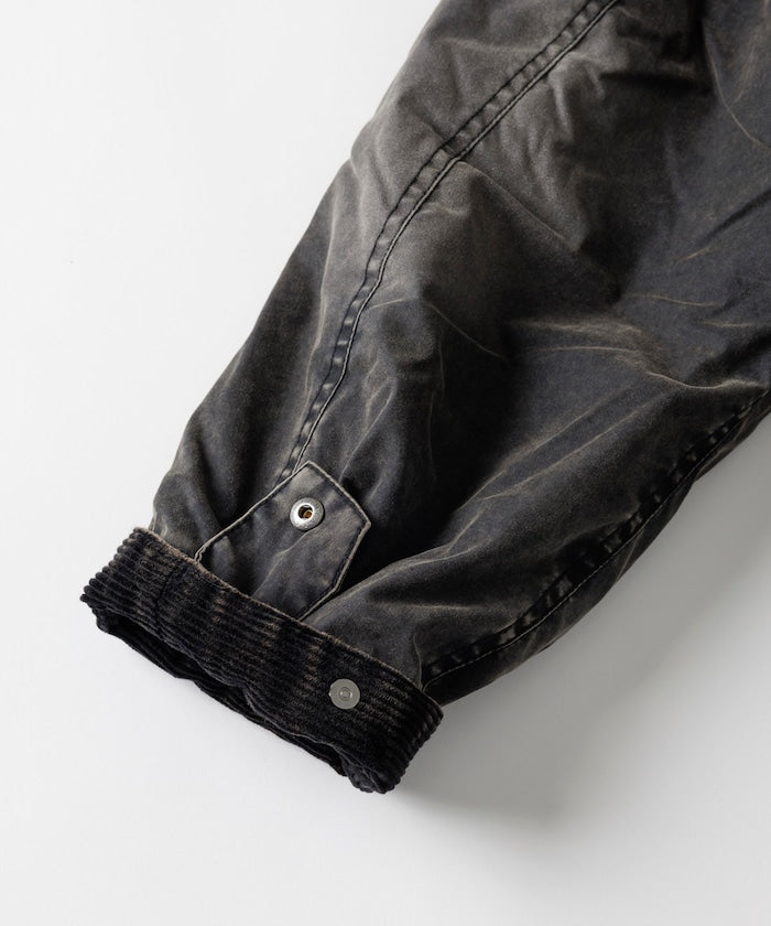 FREAK'S STORE Collar corduroy switching cotton nylon Blouson 燈芯絨領拉鍊夾克