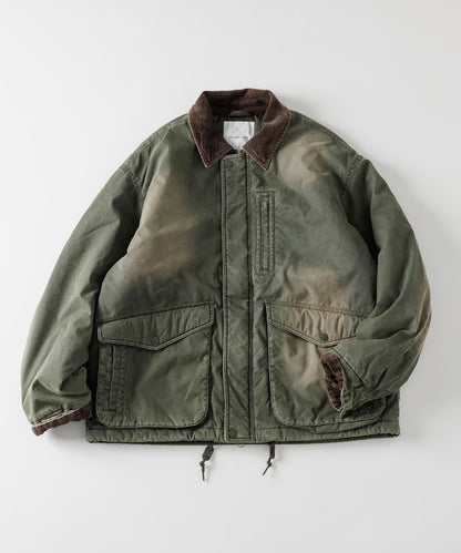 FREAK'S STORE Collar corduroy switching cotton nylon Blouson 燈芯絨領拉鍊夾克