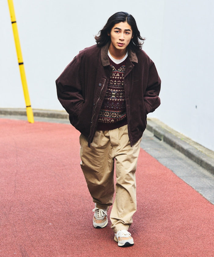 NAUTICA 復古短版燈芯絨鋪棉夾克