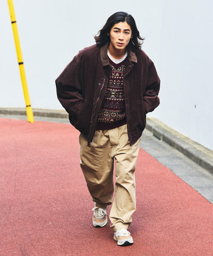 NAUTICA 復古短版燈芯絨鋪棉夾克